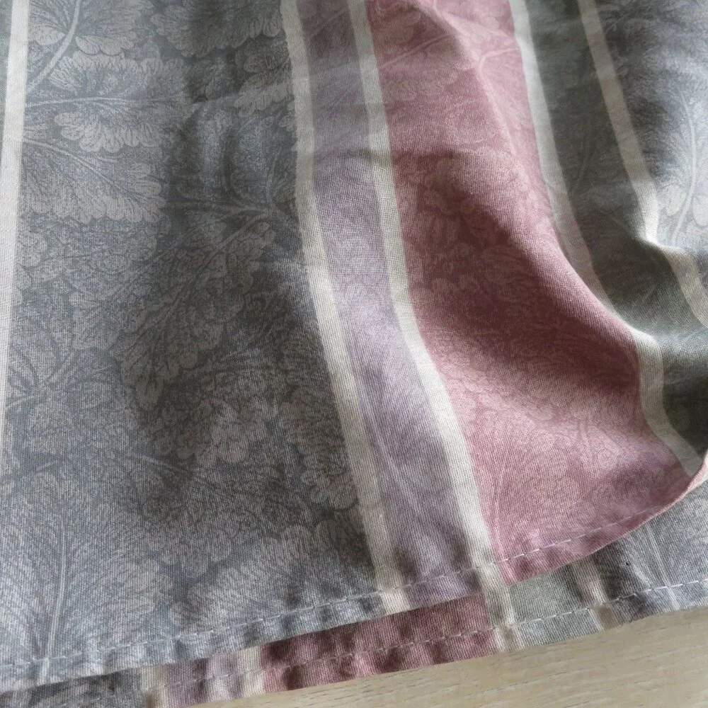 Vintage Floral Striped King Size Bed Skirt Multicolor 14.5